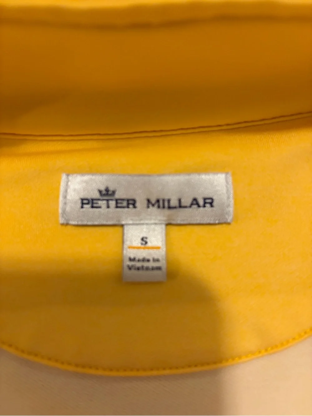 Peter Millar Men's Bright Yellow Quarter-Zip Pullover